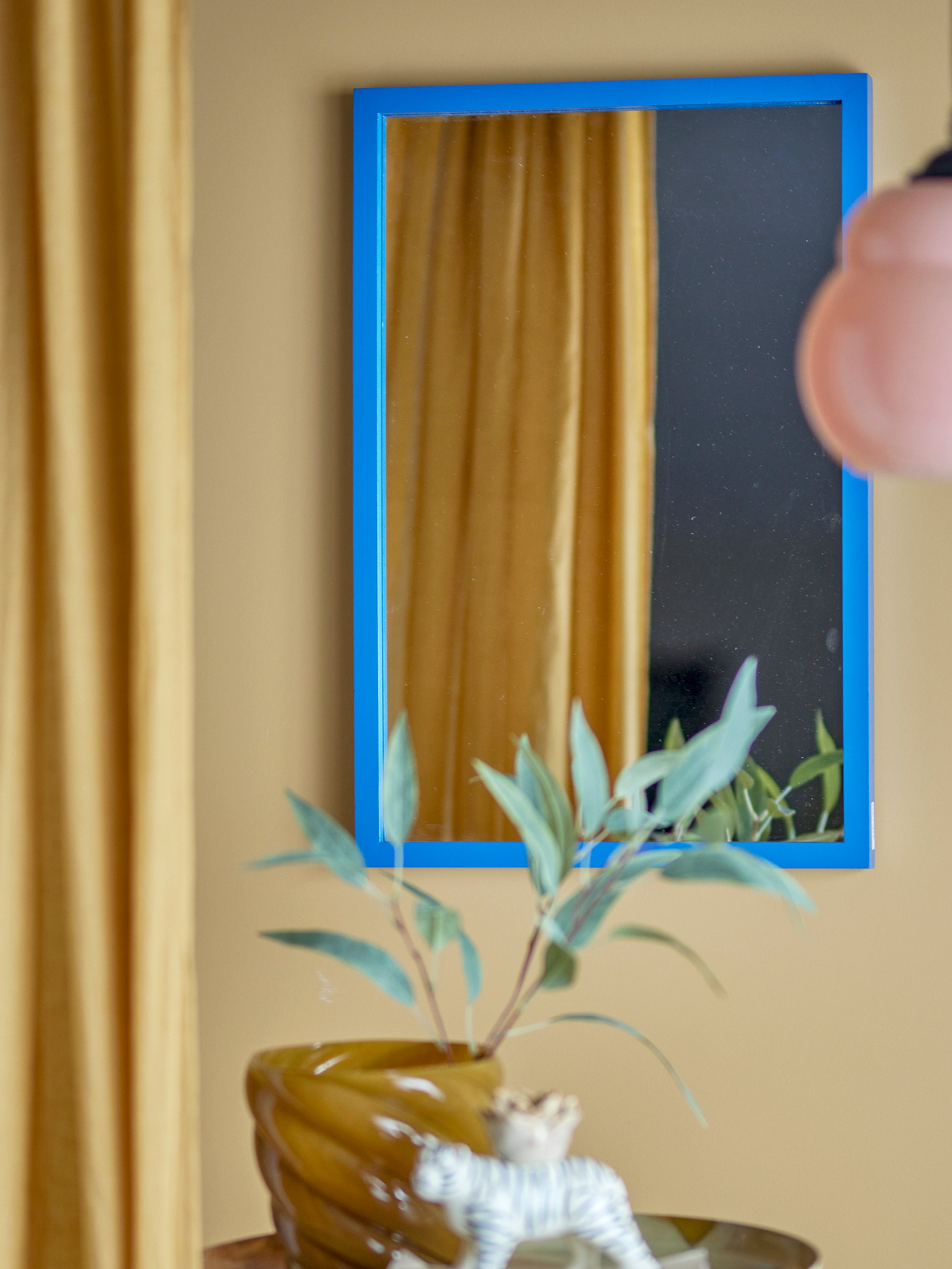 Atle - Wall Mirror - Blue - MDF