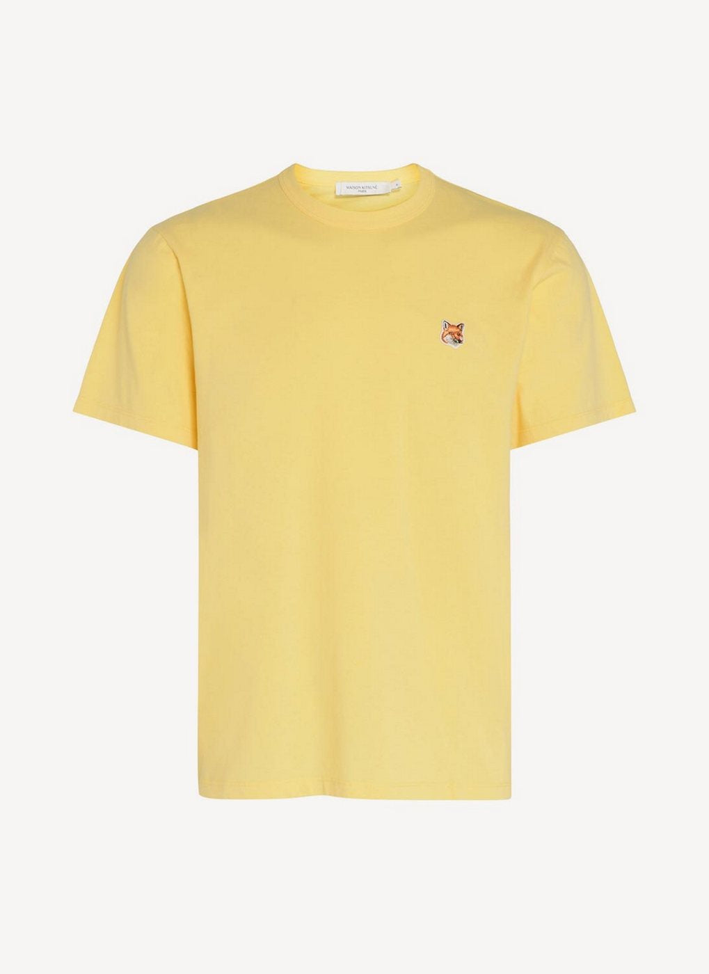 Maison Kitsune - Fox Head Patch Classic Tee-Shirt - Soft Yellow - Homme