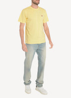Maison Kitsune - Fox Head Patch Classic Tee-Shirt - Soft Yellow - Homme