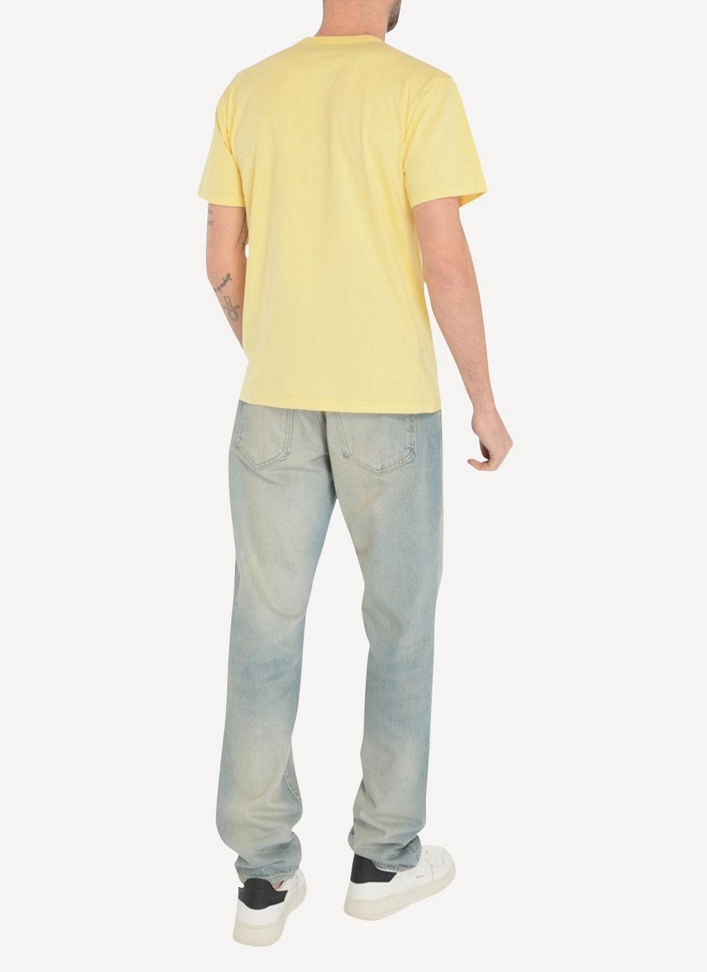 Maison Kitsune - Fox Head Patch Classic Tee-Shirt - Soft Yellow - Homme