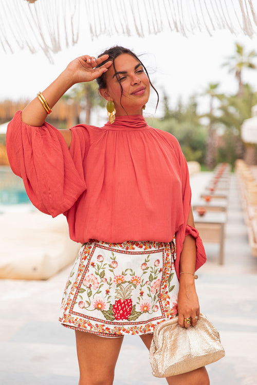 MALICIA Ecru - Linen Skirt/Shorts