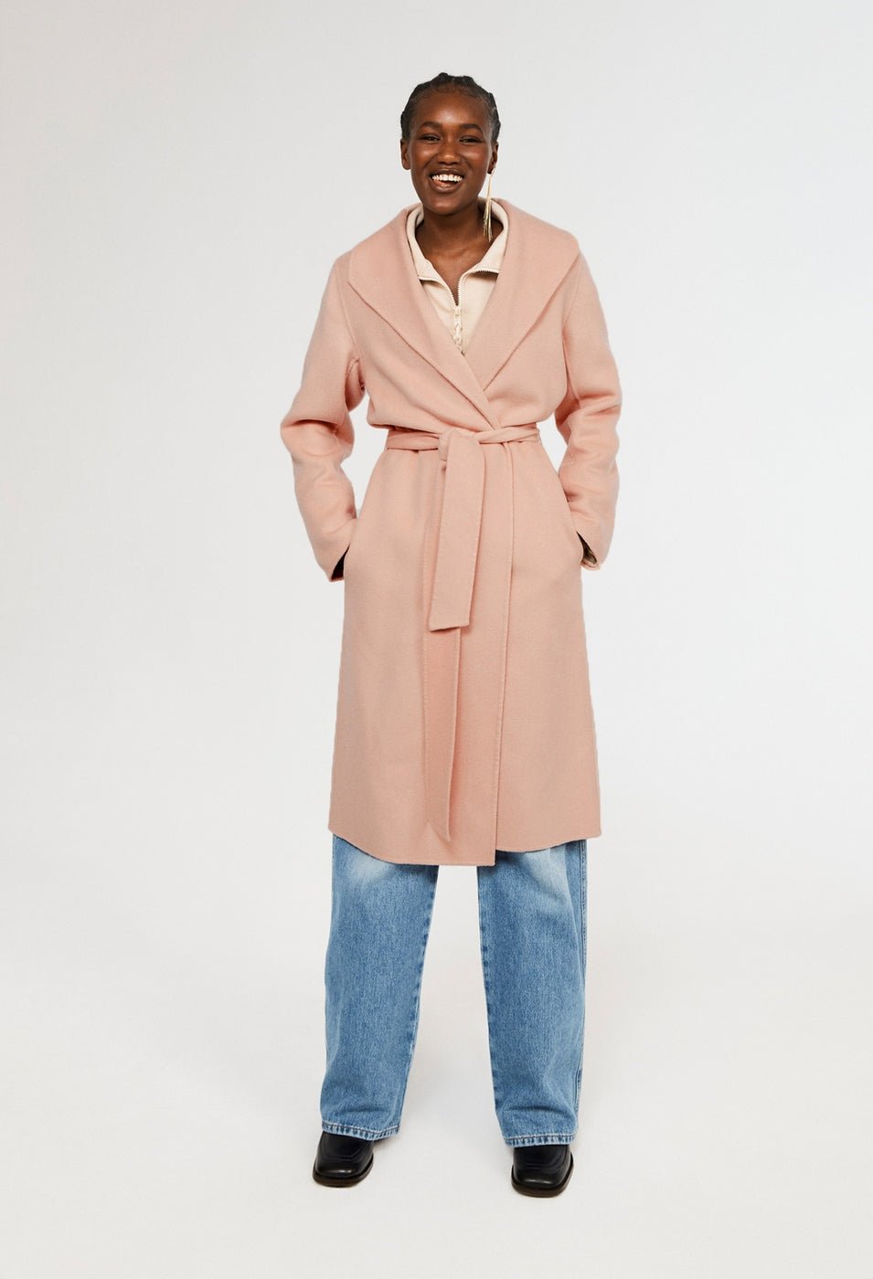 Claudie Pierlot - Manteau Gracieux - Rose Pale