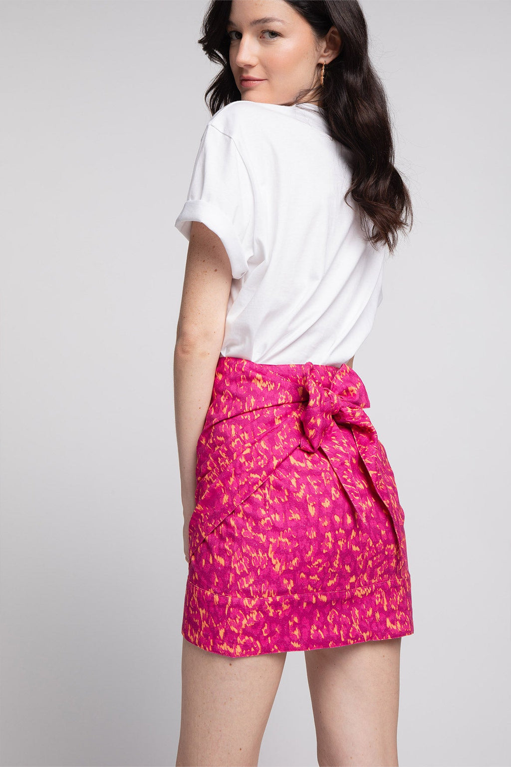 Falda Margaux Leopardo Rosa
