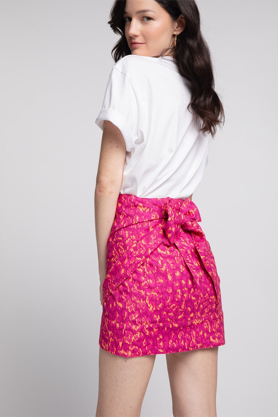 Falda Margaux Leopardo Rosa