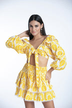 Paulina Skirt - Yellow Embroidery