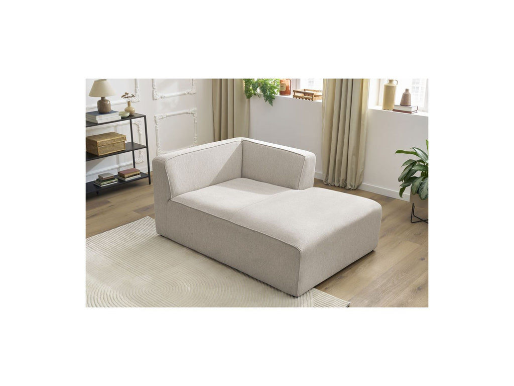 Méridienne Pour Canapé Modulable Megeve - Tissu Chiné - Angle Droit