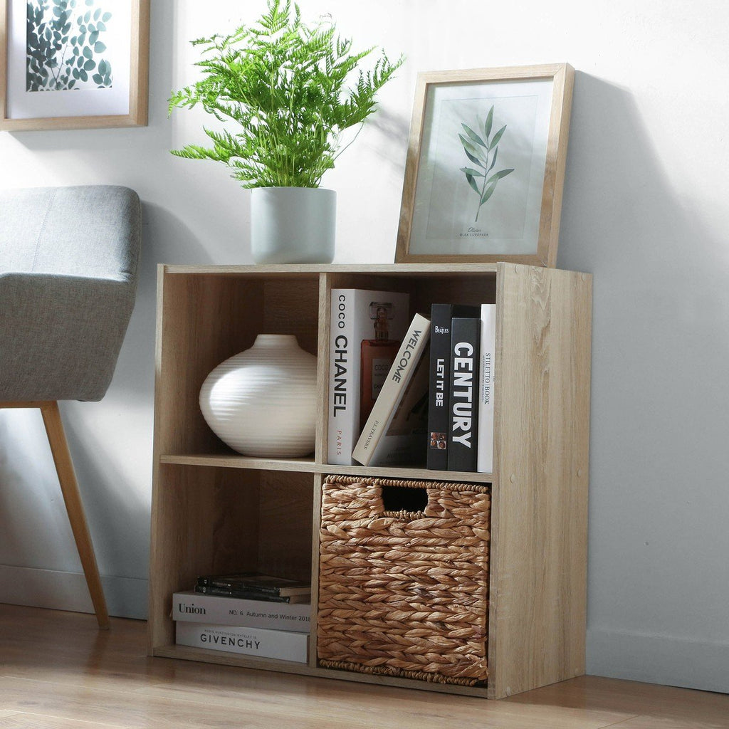 4-Compartment Unit - Compo - Wood Finish