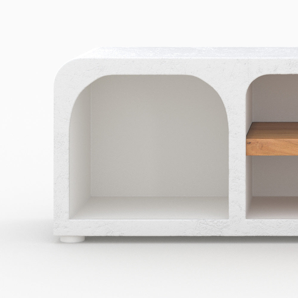 Fira - Off-White Plaster Tv Cabinet