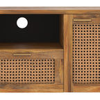 Wava - Mueble Tv De Madera De Mango Y Enrejado