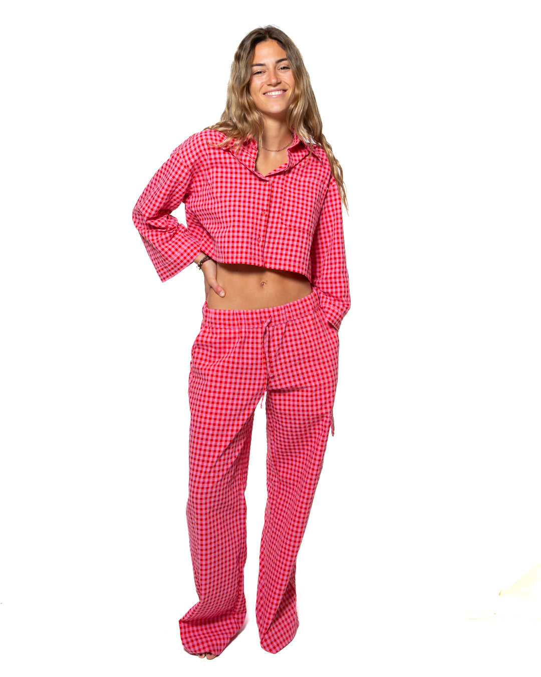 Gingham Shirt - Red Pepper