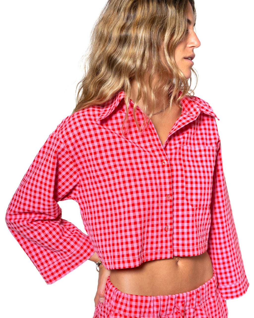 Gingham Shirt - Red Pepper