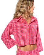 Gingham Shirt - Red Pepper