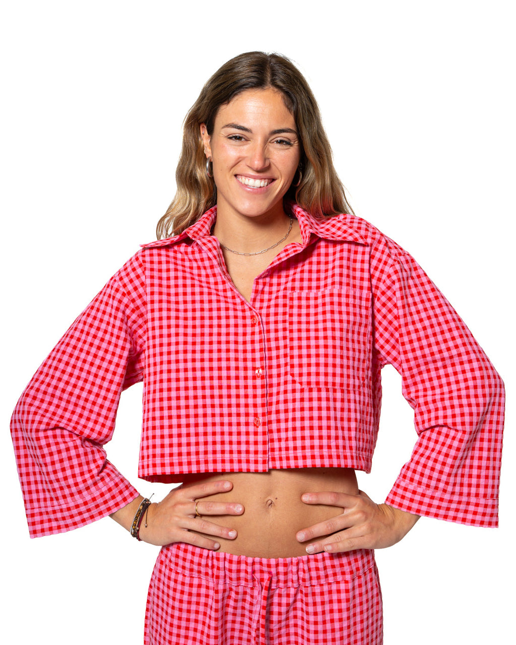Gingham Shirt - Red Pepper