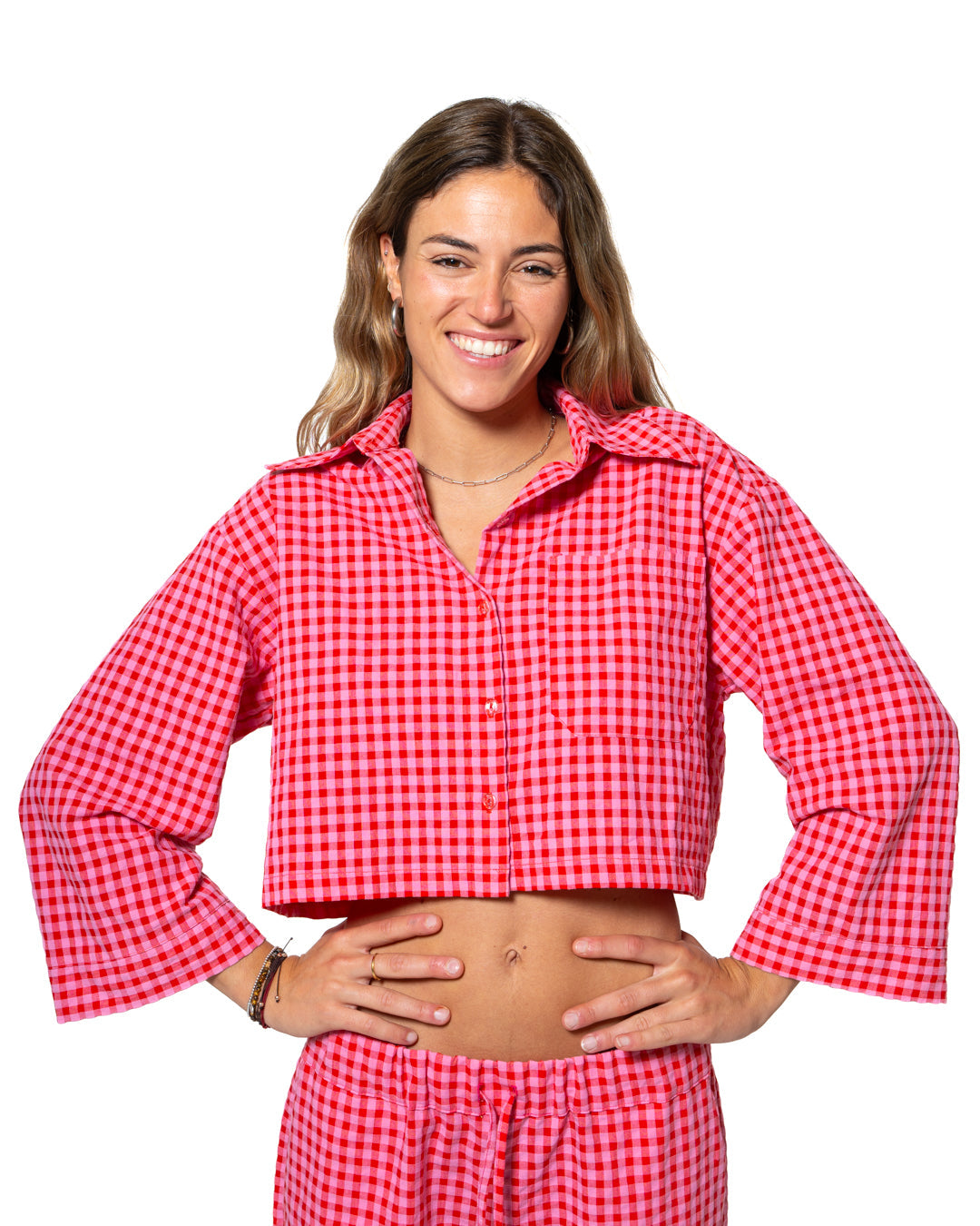 Gingham Shirt - Red Pepper