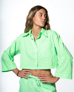 Chemise À Carreaux Vichy - Lime