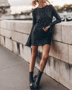 Black Sequin Dress - Product photo