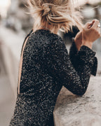 Black Sequin Dress - Product photo