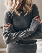 Dark Ribbed Longsleeve Dark Ribbed Biker Shorts - Product photo
