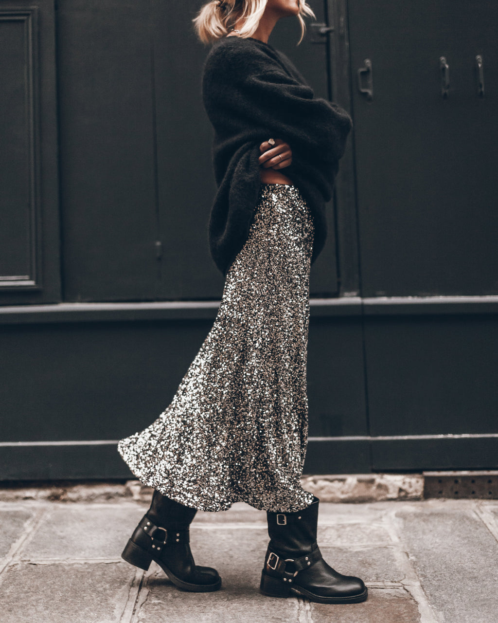 Jupe The Dark Long Sequin