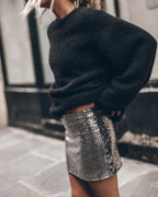 The Dark Mini Sequin Skirt