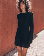 The Black Knitted Low Back Longsleeve Dress Mexico Guindi - Product photo