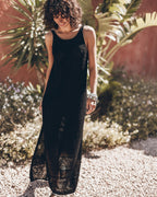 The Black Long Knitted Dress Mexico Guindi - Product photo