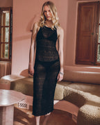 The Black Long Sheer Dress - Product photo