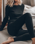 Legging The Black Ribbed
