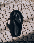 The Black Studded Leather Sandals
