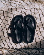 The Black Studded Leather Sandals