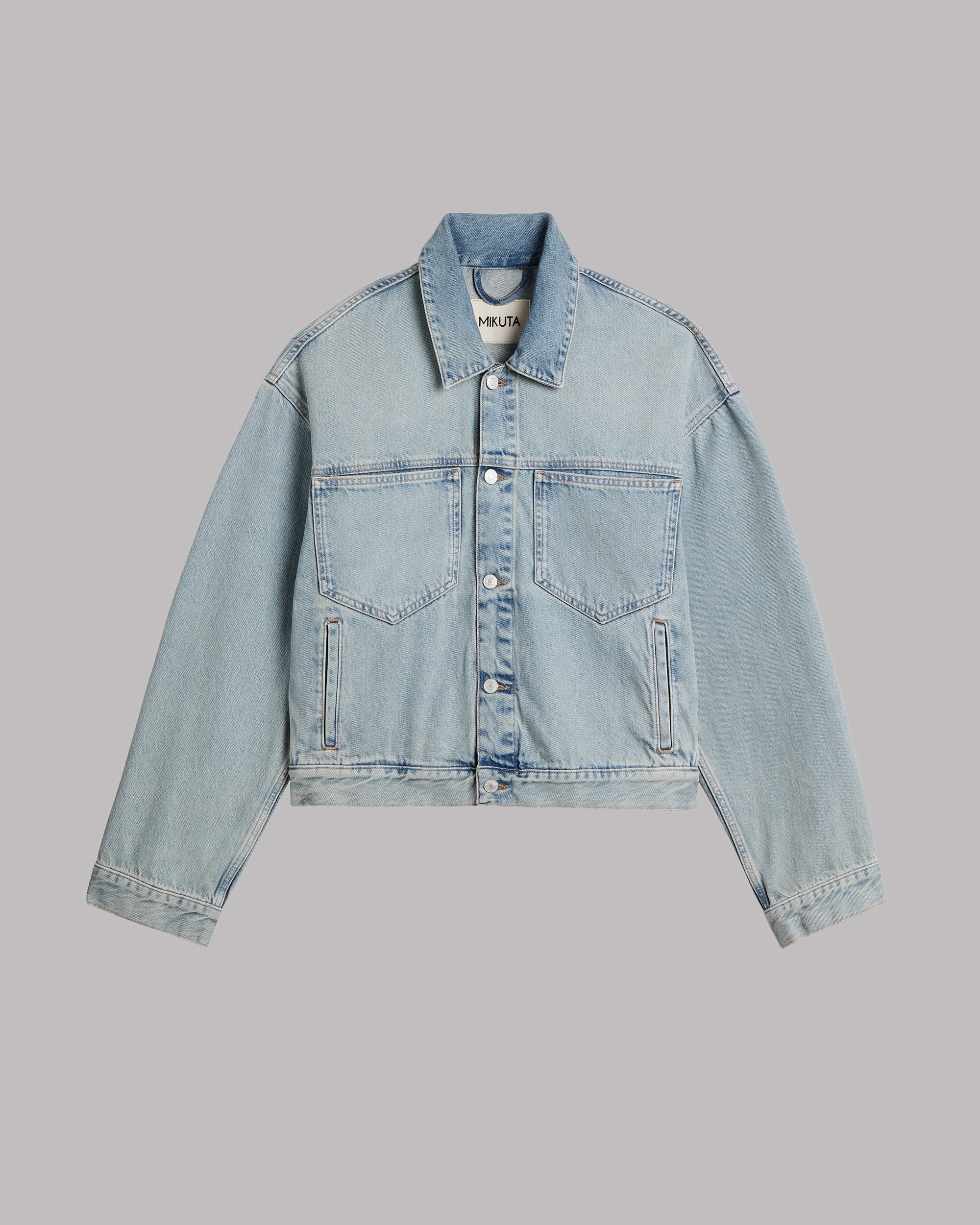 La chaqueta vaquera holgada azul Foto del producto - Foto del producto