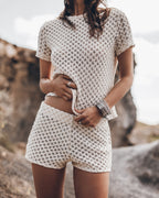 The Ecru Crochet Shirt The Ecru Crochet Shorts Desert California - Foto del producto
