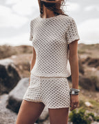 The Ecru Crochet Shirt The Ecru Crochet Shorts Desert California - Foto del producto