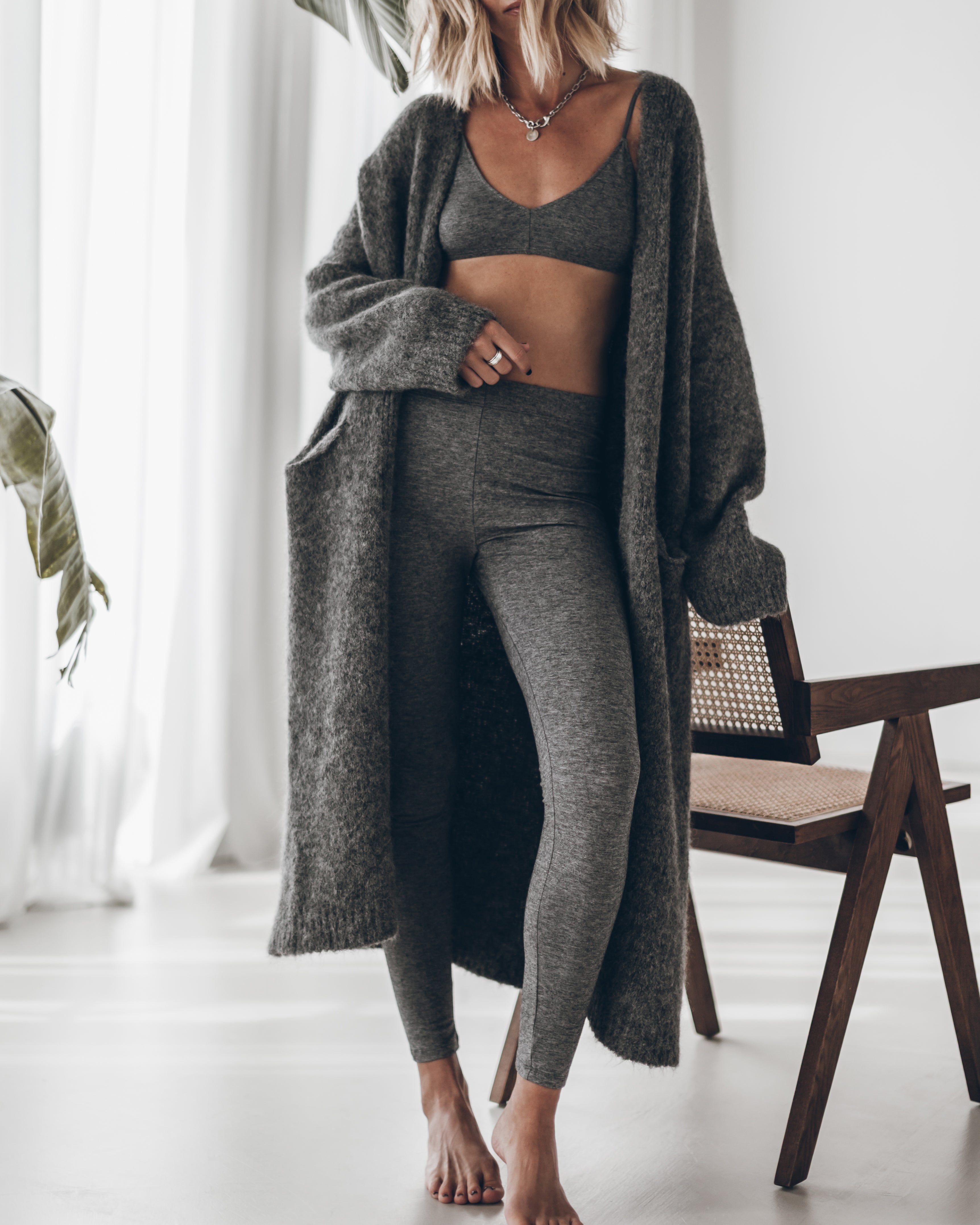 Los leggings cómodos grises