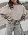 The Grey Embroidered Standard Sweater West Coast California Lexi - Product photo