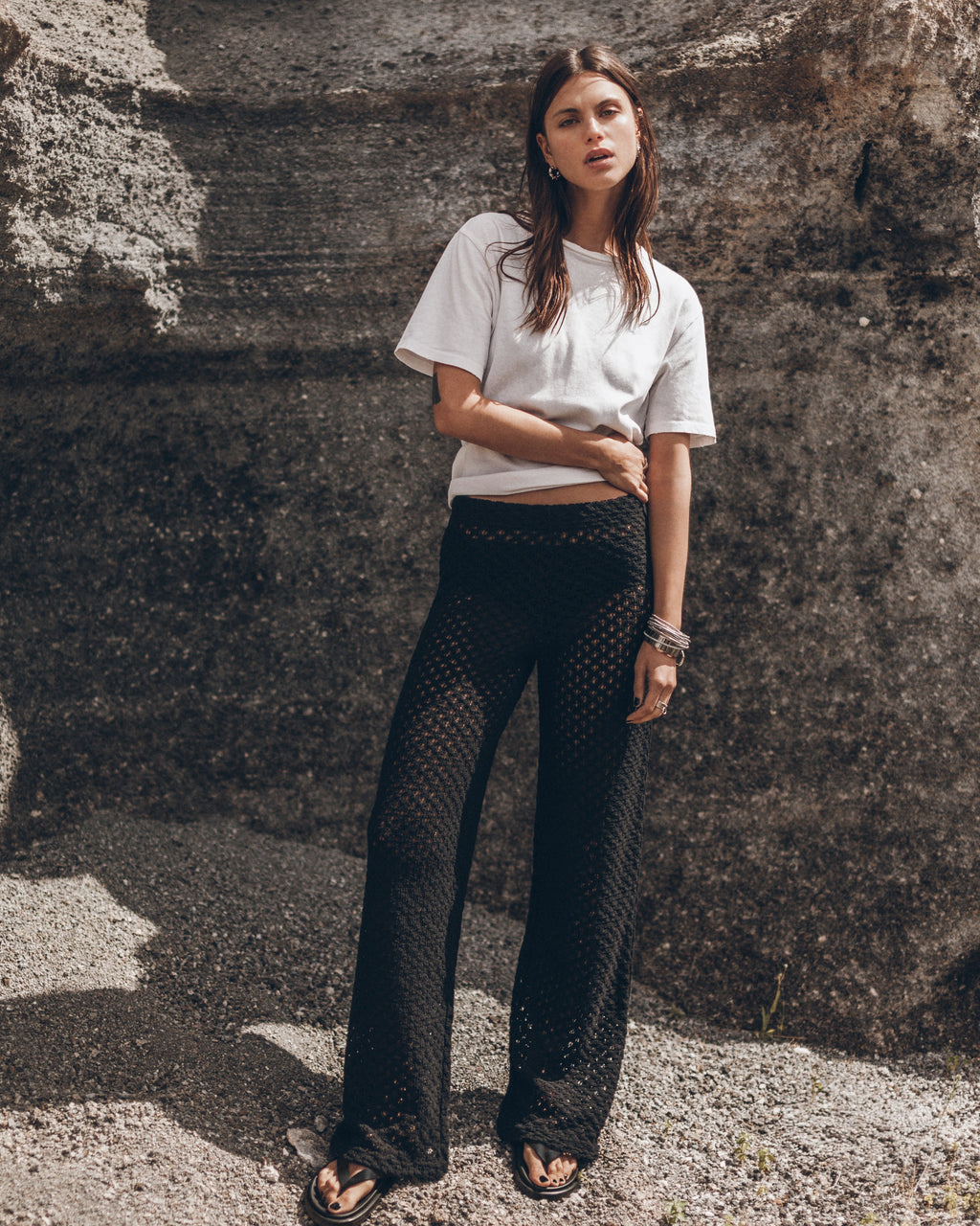 Camisa vintage de algodón seco Off White The Black Crochet Pants Desert California - Foto del producto