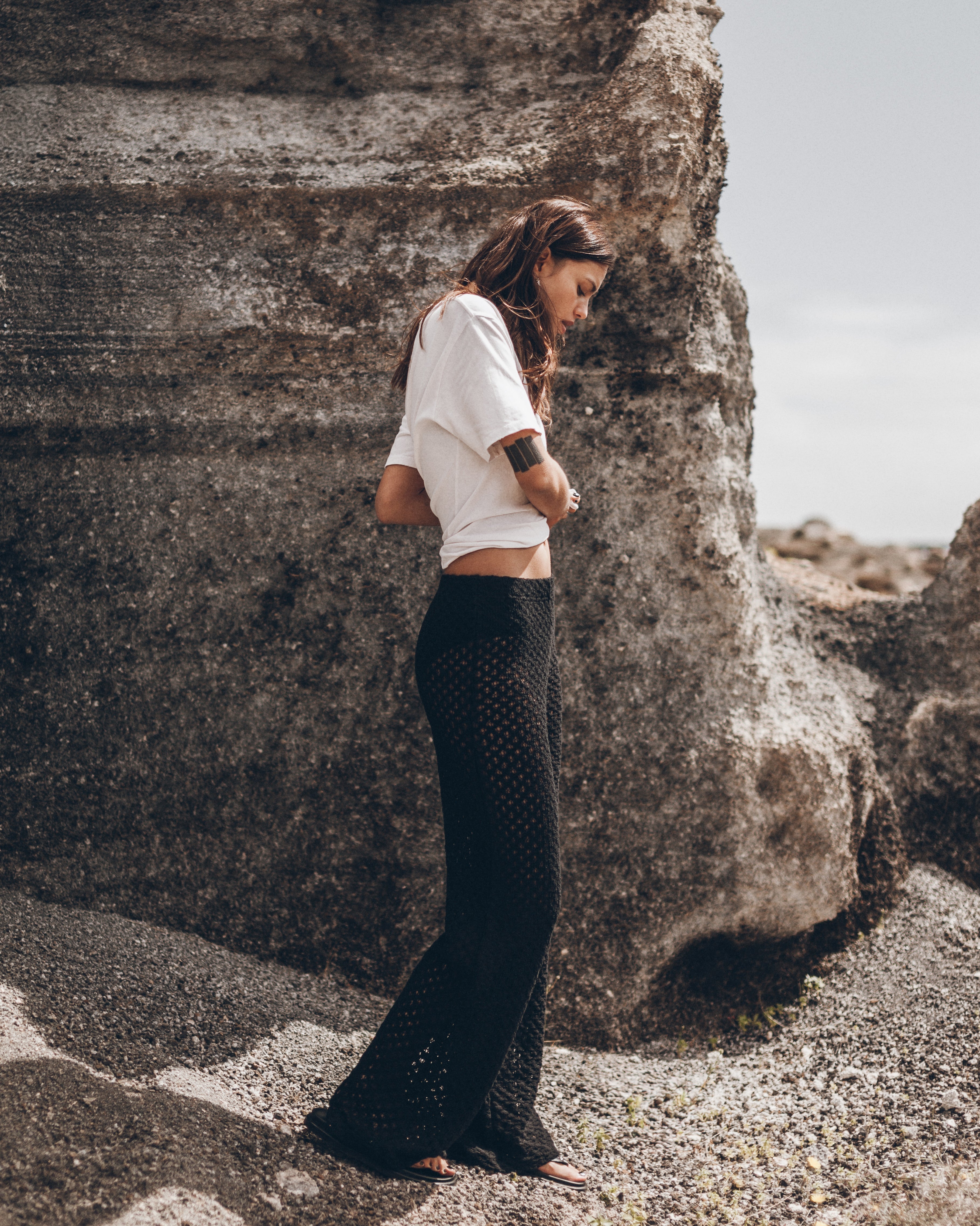 Camisa vintage de algodón seco Off White The Black Crochet Pants Desert California - Foto del producto