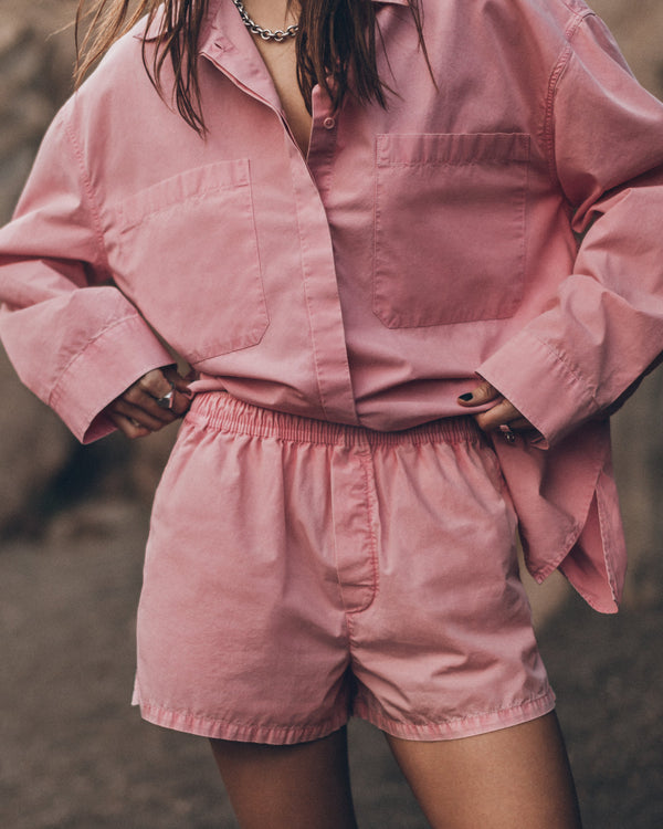 The Pink Cotton Oversized Shirt The Pink Cotton Boxer Shorts Desert California - Product photo