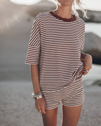 T-Shirt The Russet Striped Loose