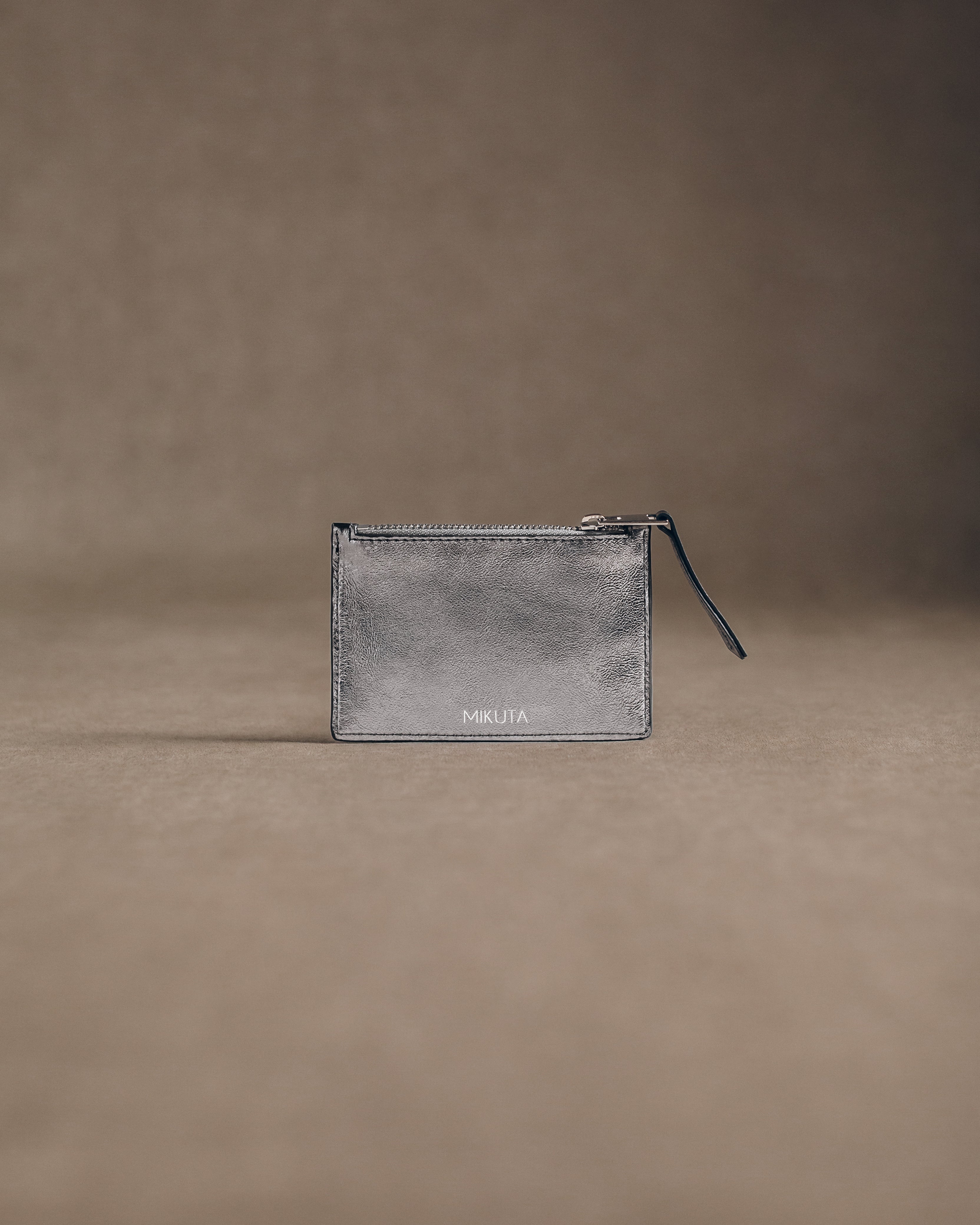 The Silver Leather Wallet Product Shot - Product photo