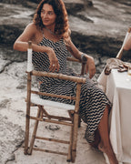 Falda lencero larga y transparente a rayas