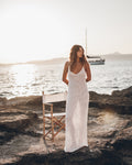 El vestido de punto blanco