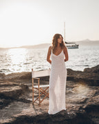 El vestido de punto blanco