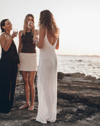 El vestido de punto blanco