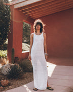 The White Long Knitted Dress Mexico Guindi - Product photo