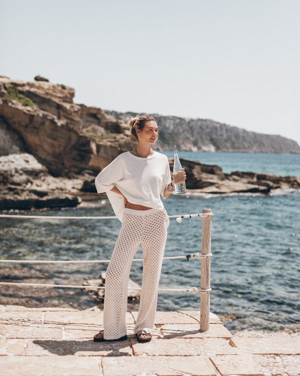 The Ecru Crochet Trousers