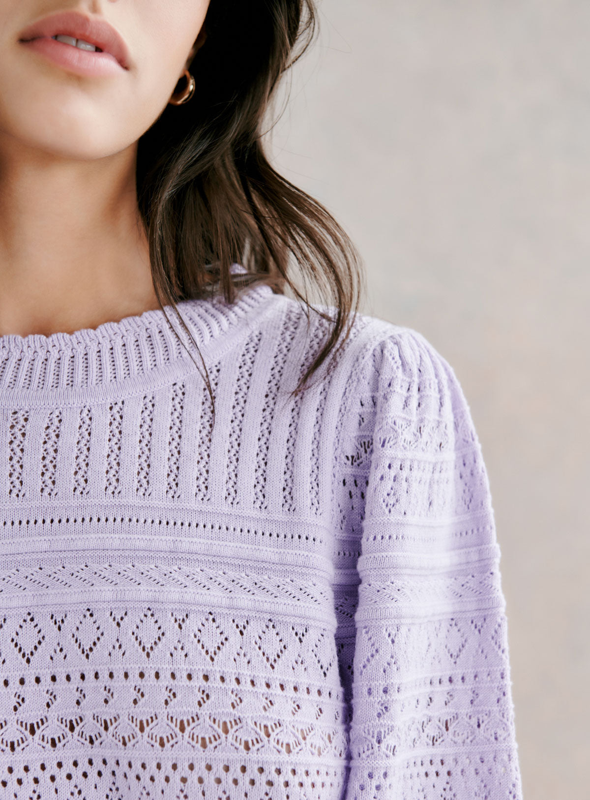 Milet Knitted Top - Lilac