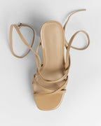 Nori Heeled Sandals - Nude