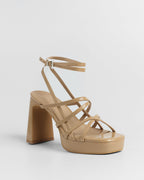 Nori Heeled Sandals - Nude