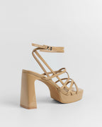 Nori Heeled Sandals - Nude